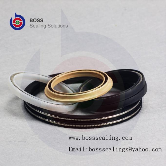 Filled PTFE Spring Energized Lip Seal,PTFE Double Lip Oil Seal,PTFE CARBON GRAPHITE Black Seals