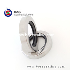 China Single lip double lip three lips PTFE and carbon glass MOS2 graphite PTFE stainless steel oil seals supplier