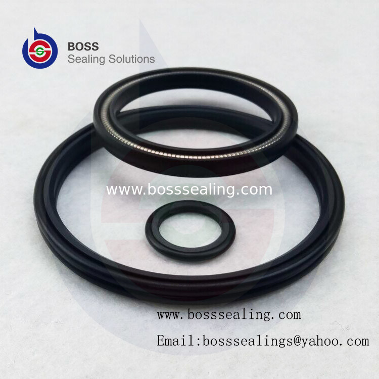 Filled PTFE Spring Energized Lip Seal,PTFE Double Lip Oil Seal,PTFE CARBON GRAPHITE Black Seals