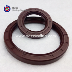 China Brown color FKM FPM metal framework double lip oil seal TC profile supplier